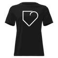 WOMEN RELAXED T-SHIRT FRONT LOGO WHITE PLATEHEART - PlateHeart