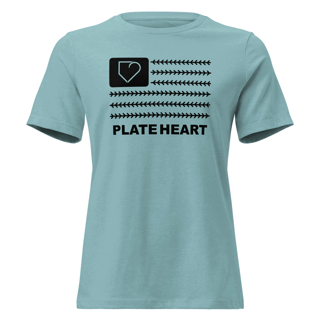 WOMEN RELAXED T-SHIRT FRONT PLATEHEART FLAG - PlateHeart