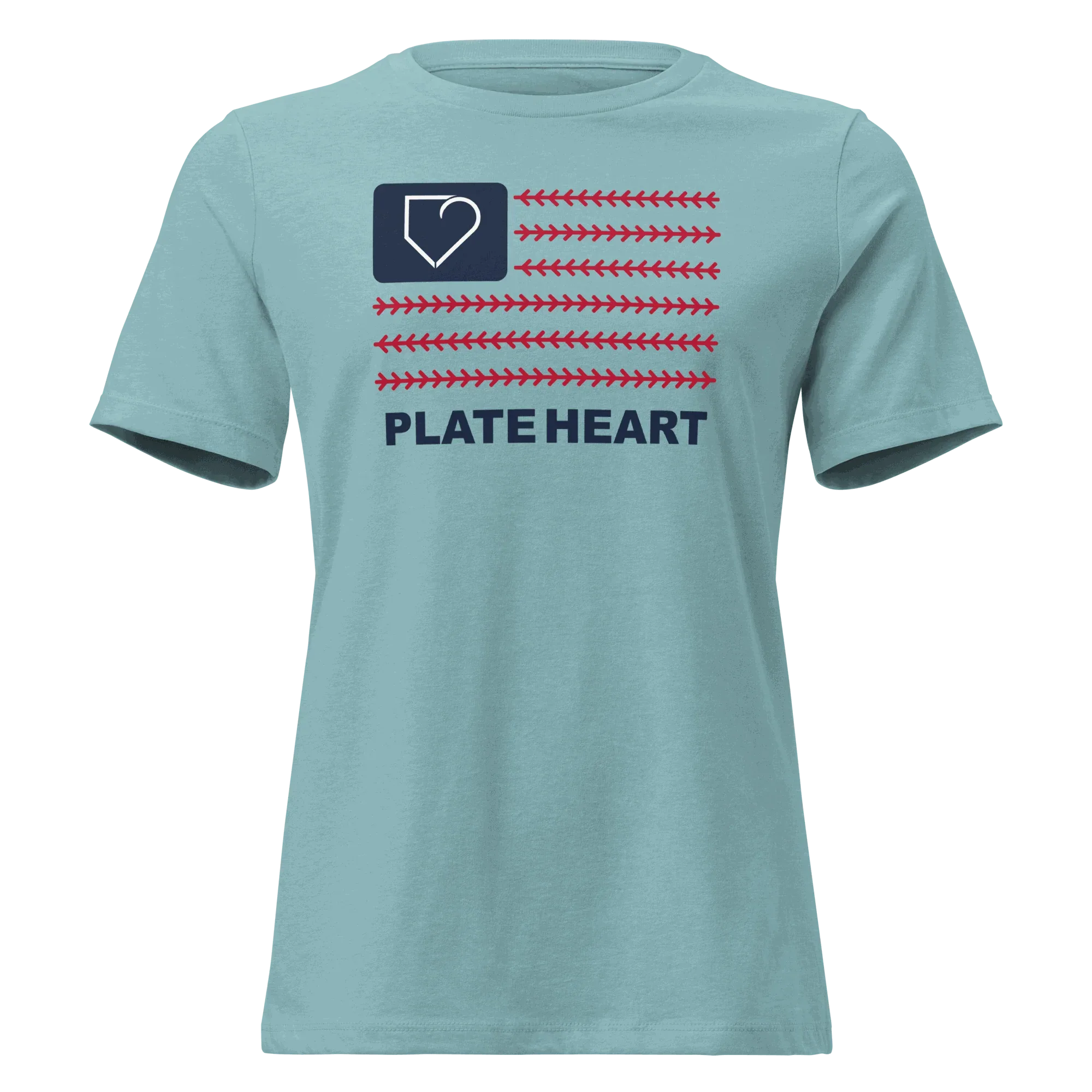 WOMEN RELAXES T-SHIRT 4TH OF JULY USA FLAG PLATEHEART - PlateHeart