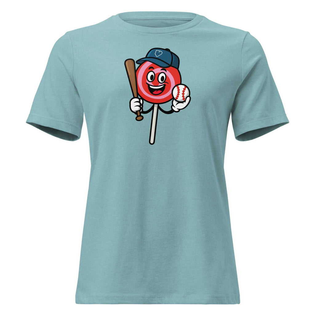 Women T-Shirt Lollipop Blue Lagoon Front