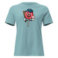 Women T-Shirt Lollipop Blue Lagoon Front