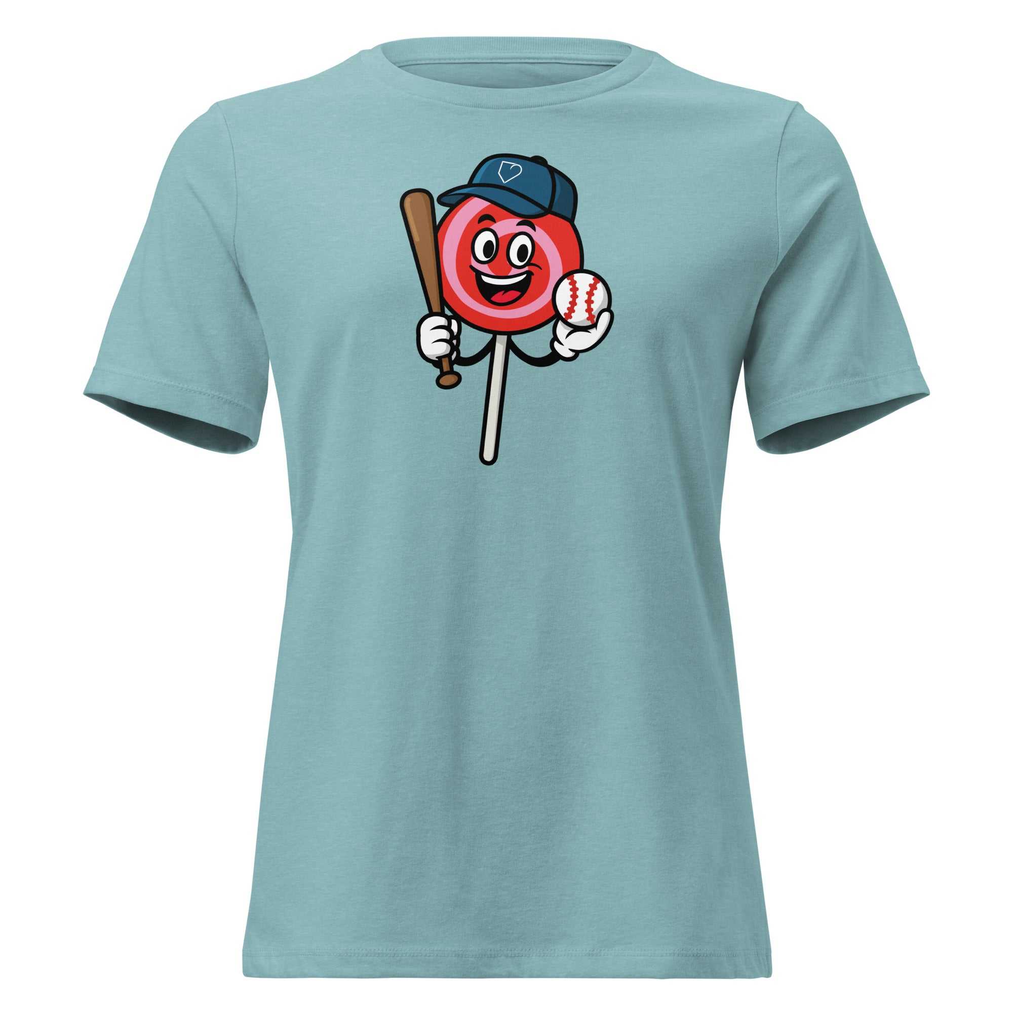 Women T-Shirt Lollipop Blue Lagoon Front