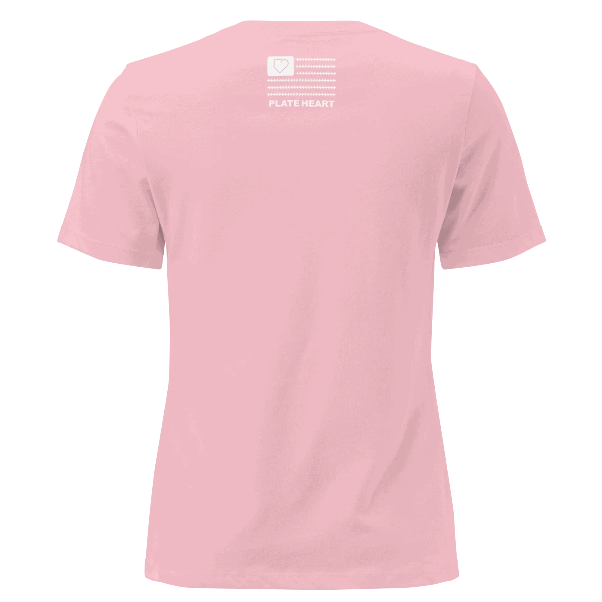 WOMEN RELAXED T-SHIRT FRONT LOGO WHITE PLATEHEART - PlateHeart
