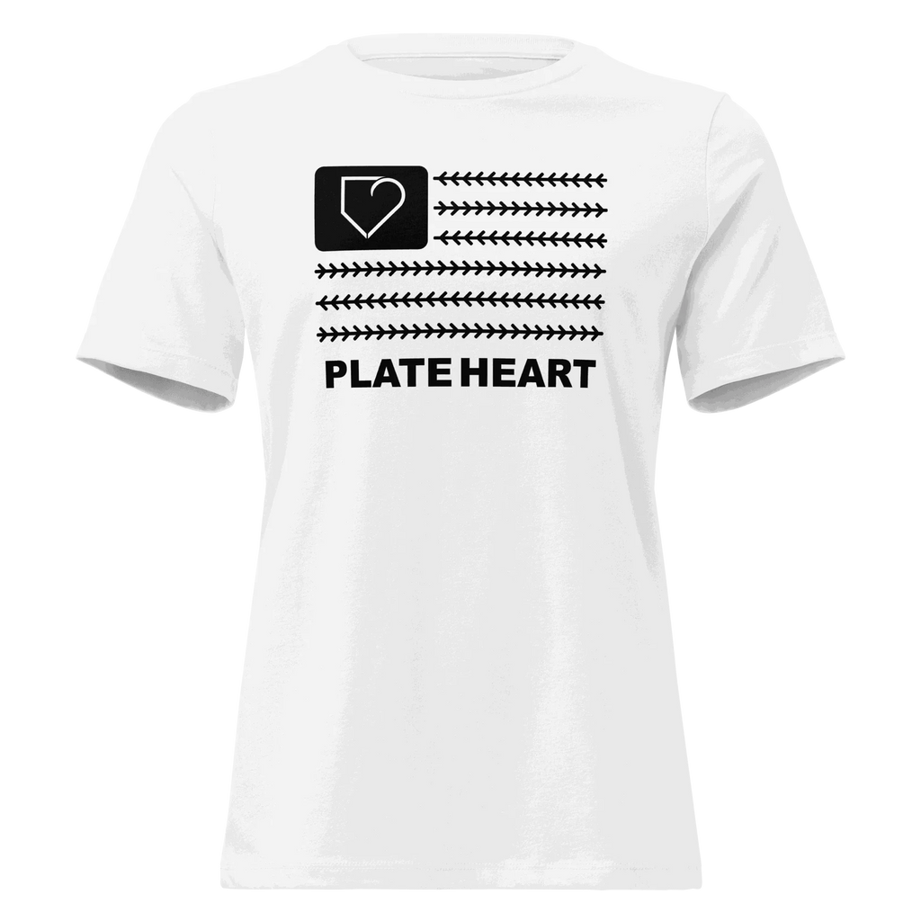 WOMEN RELAXED T-SHIRT FRONT PLATEHEART FLAG - PlateHeart