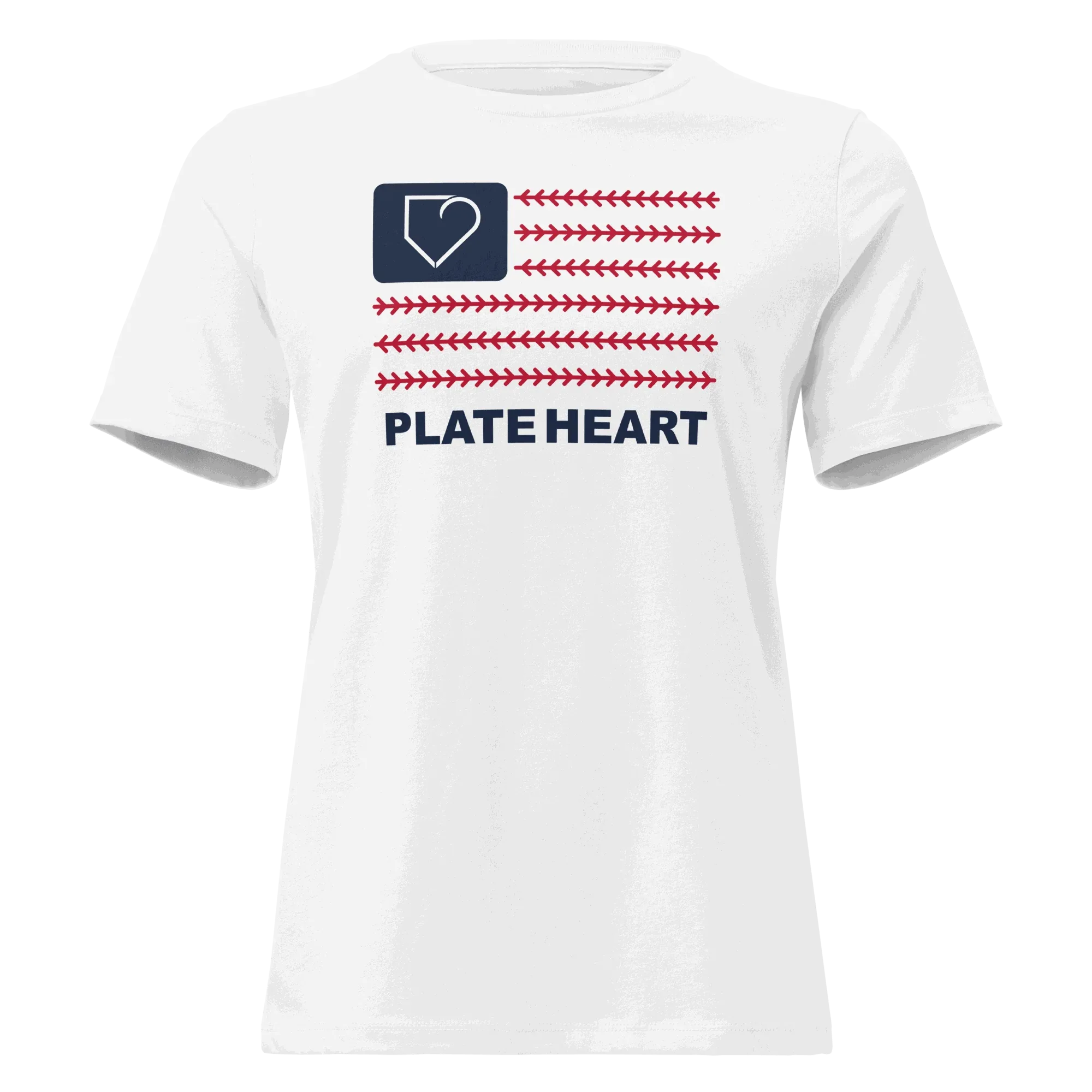 WOMEN RELAXES T-SHIRT 4TH OF JULY USA FLAG PLATEHEART - PlateHeart
