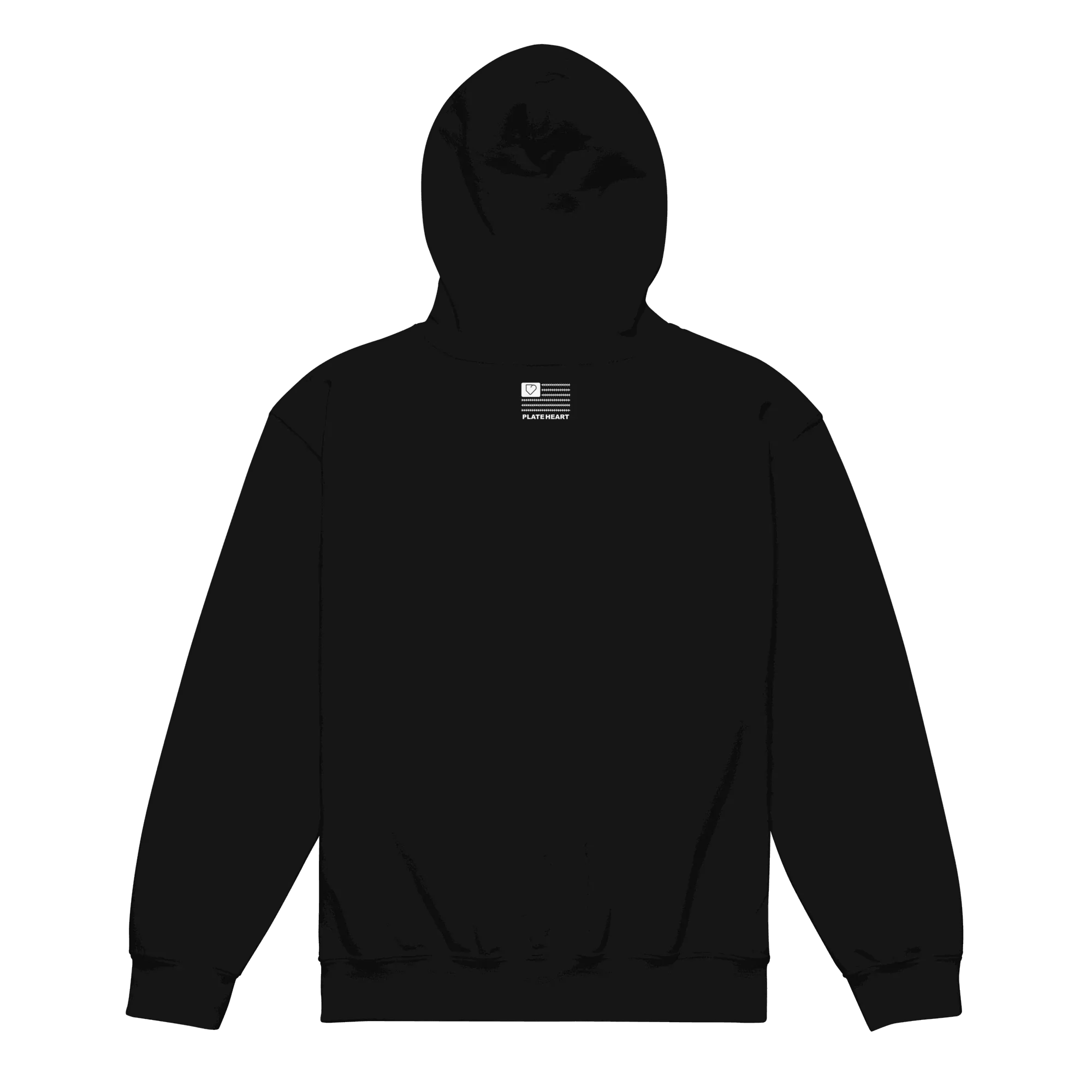 YOUTH HEAVY BLEND HOODIE FRONT LOGO WHITE PLATEHEART - PlateHeart