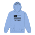 YOUTH HEAVY BLEND HOODIE PLATEHEART FLAG BLACK - PlateHeart