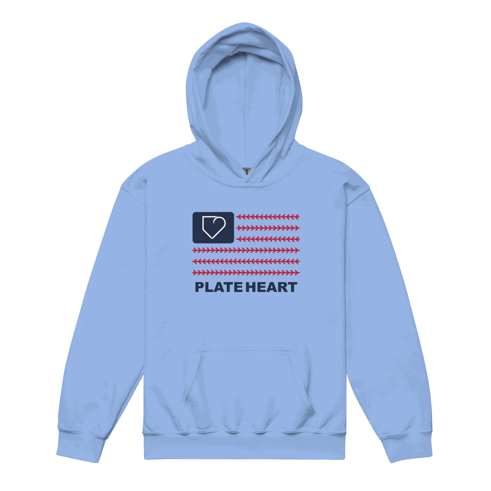 YOUTH HEAVY BLEND HOODIE PLATEHEART 4TH OF JULY USA FLAG - PlateHeart