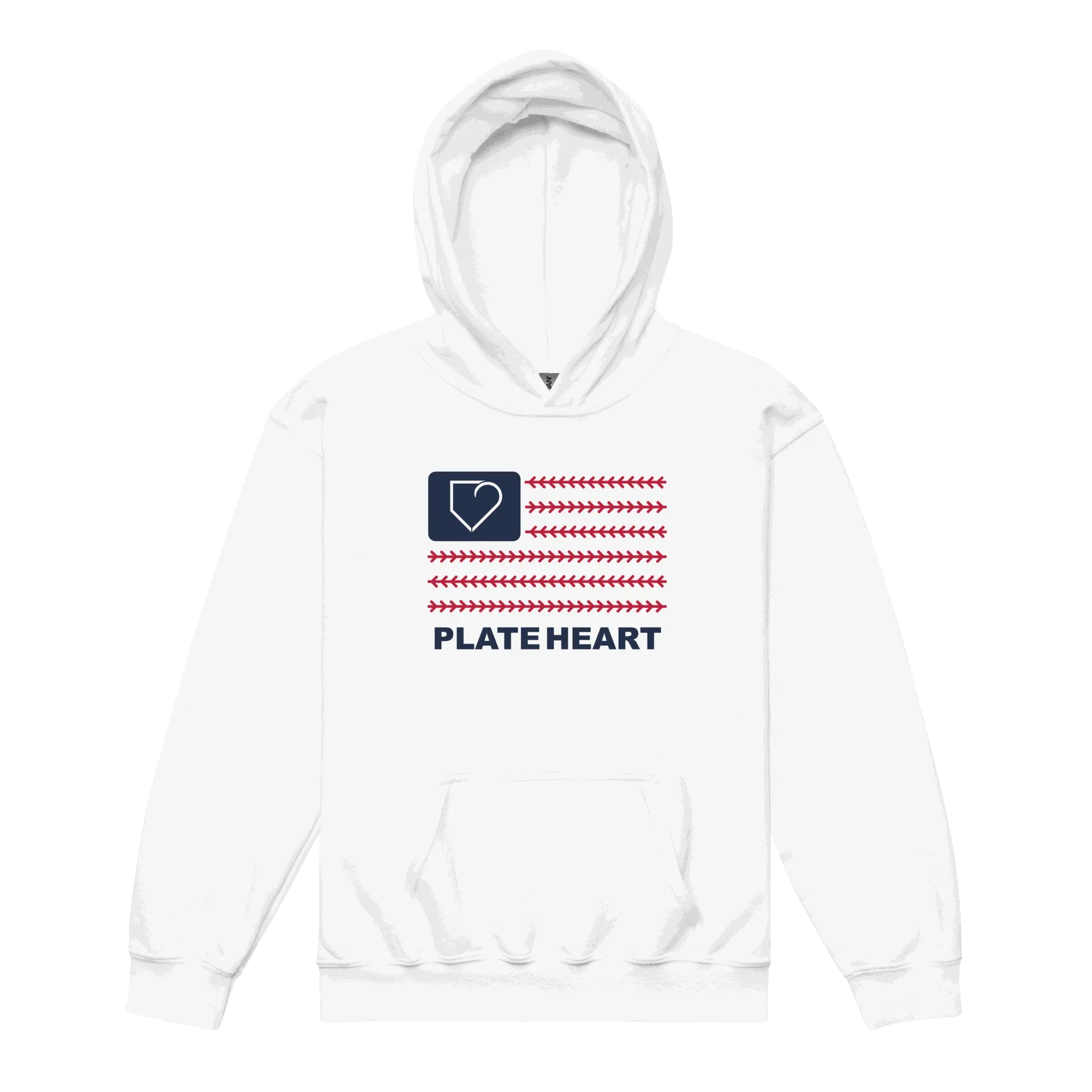 YOUTH HEAVY BLEND HOODIE PLATEHEART 4TH OF JULY USA FLAG - PlateHeart