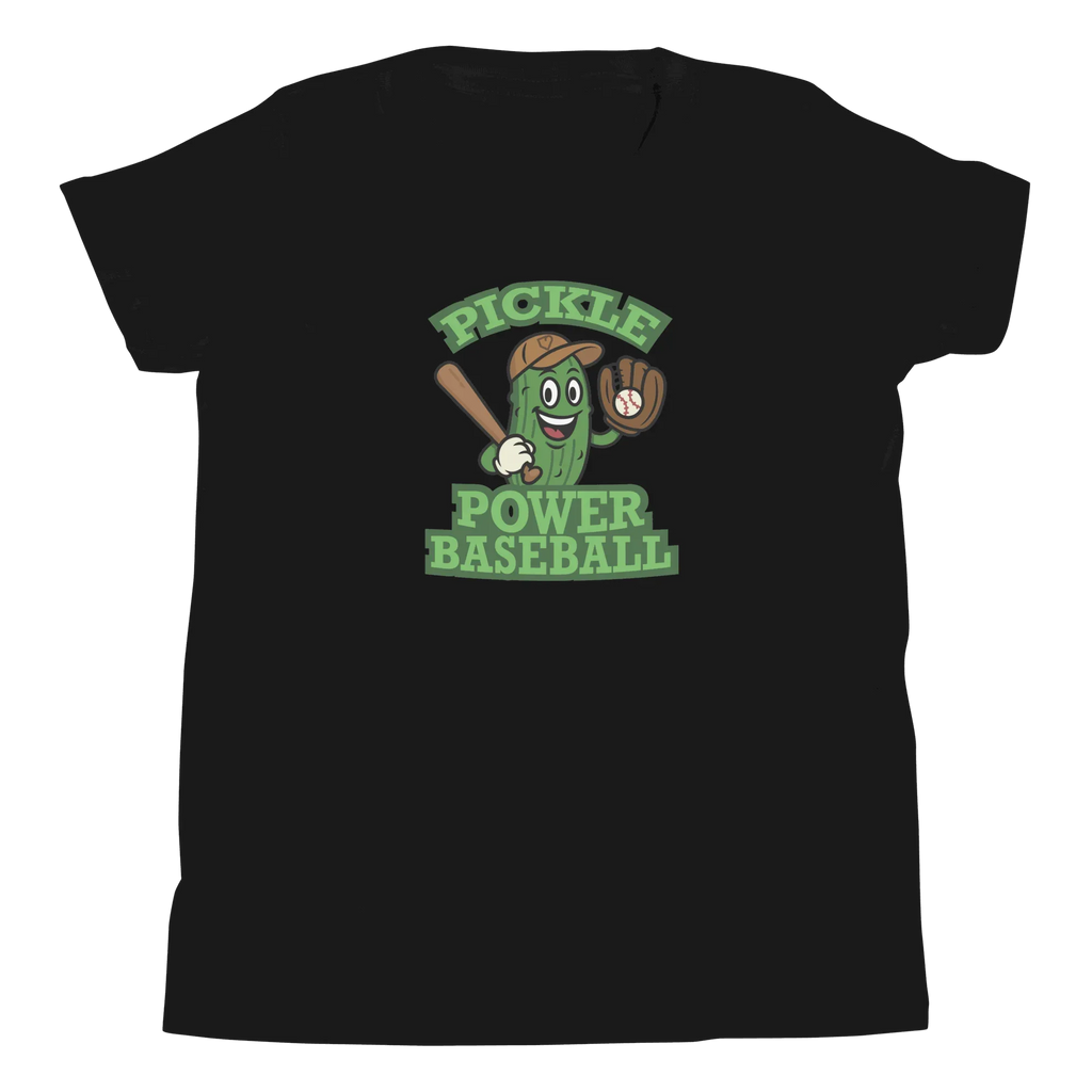YOUTH PICKLE POWER BASEBALL SHIRT PLATEHEART - PlateHeart