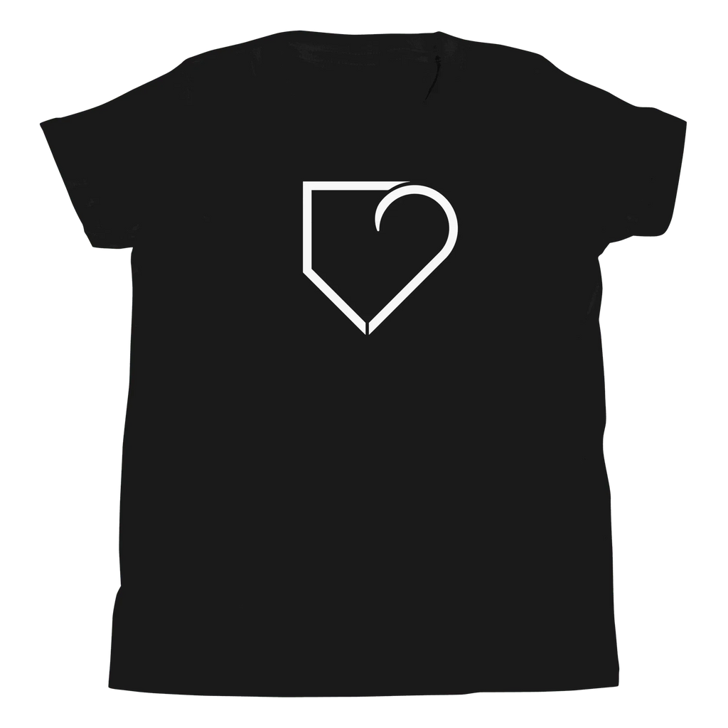 YOUTH SHORT SLEEVE T-SHIRT FRONT LOGO WHITE PLATEHEART - PlateHeart
