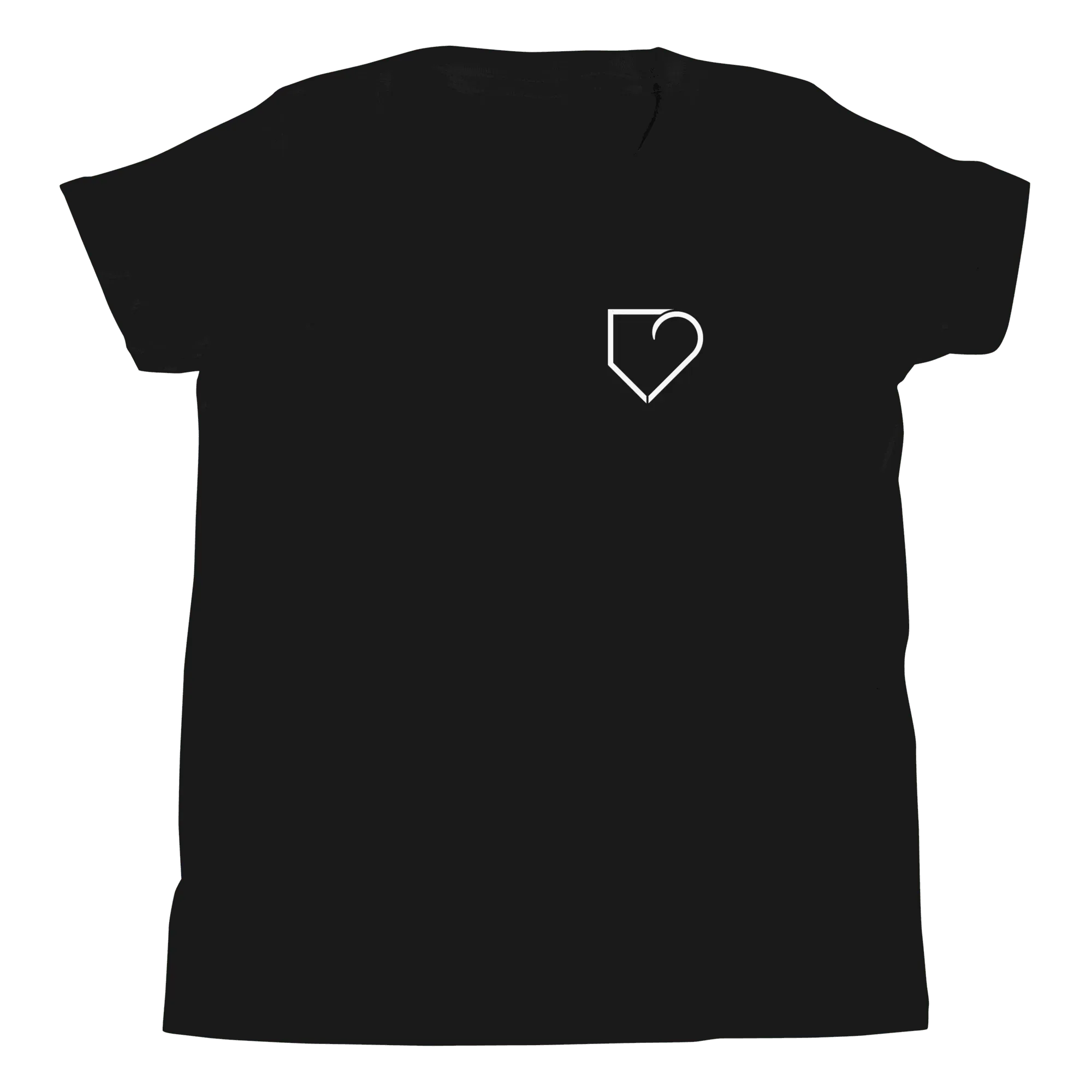 YOUTH SHORT SLEEVE WITH FRONT LOGO WHITE AND BACK PLATEHEART FLAG - PlateHeart