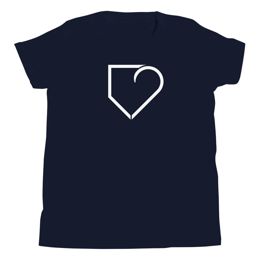 YOUTH SHORT SLEEVE T-SHIRT FRONT LOGO WHITE PLATEHEART - PlateHeart