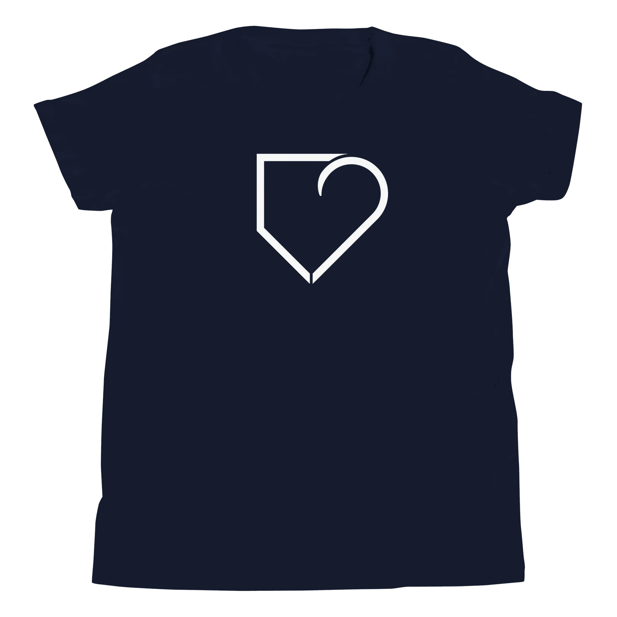 YOUTH SHORT SLEEVE T-SHIRT FRONT LOGO WHITE PLATEHEART - PlateHeart