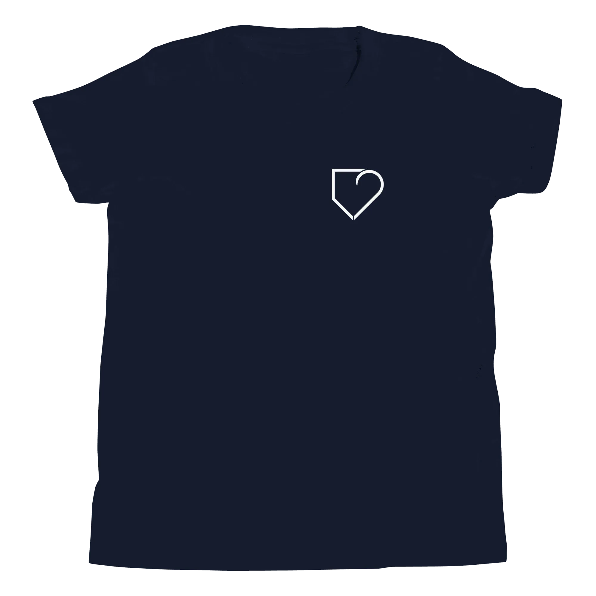 YOUTH SHORT SLEEVE WITH FRONT LOGO WHITE AND BACK PLATEHEART FLAG - PlateHeart