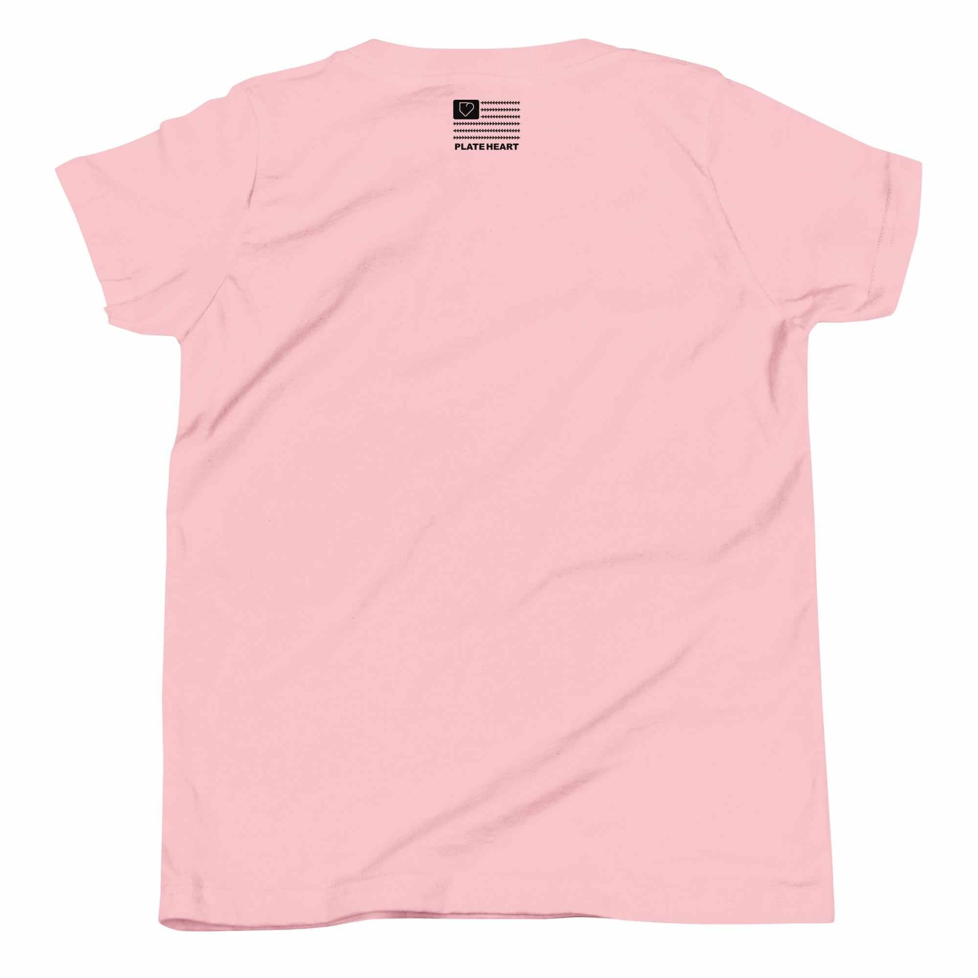 Youth Short Sleeve T-Shirt Lollipop Pink Back