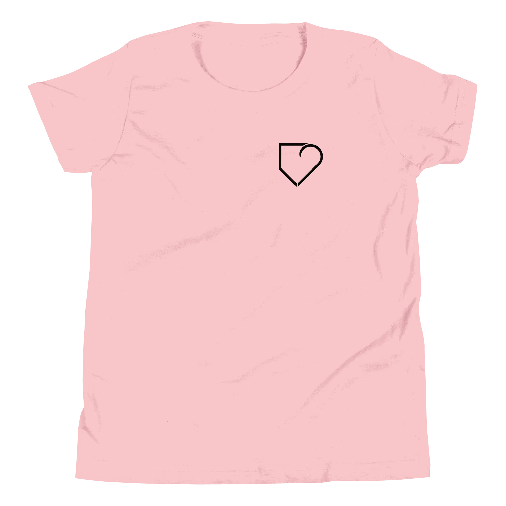 YOUTH SHORT SLEEVE T-SHIRT FRONT LOGO BLACK AND BACK PLATEHEART FLAG - PlateHeart