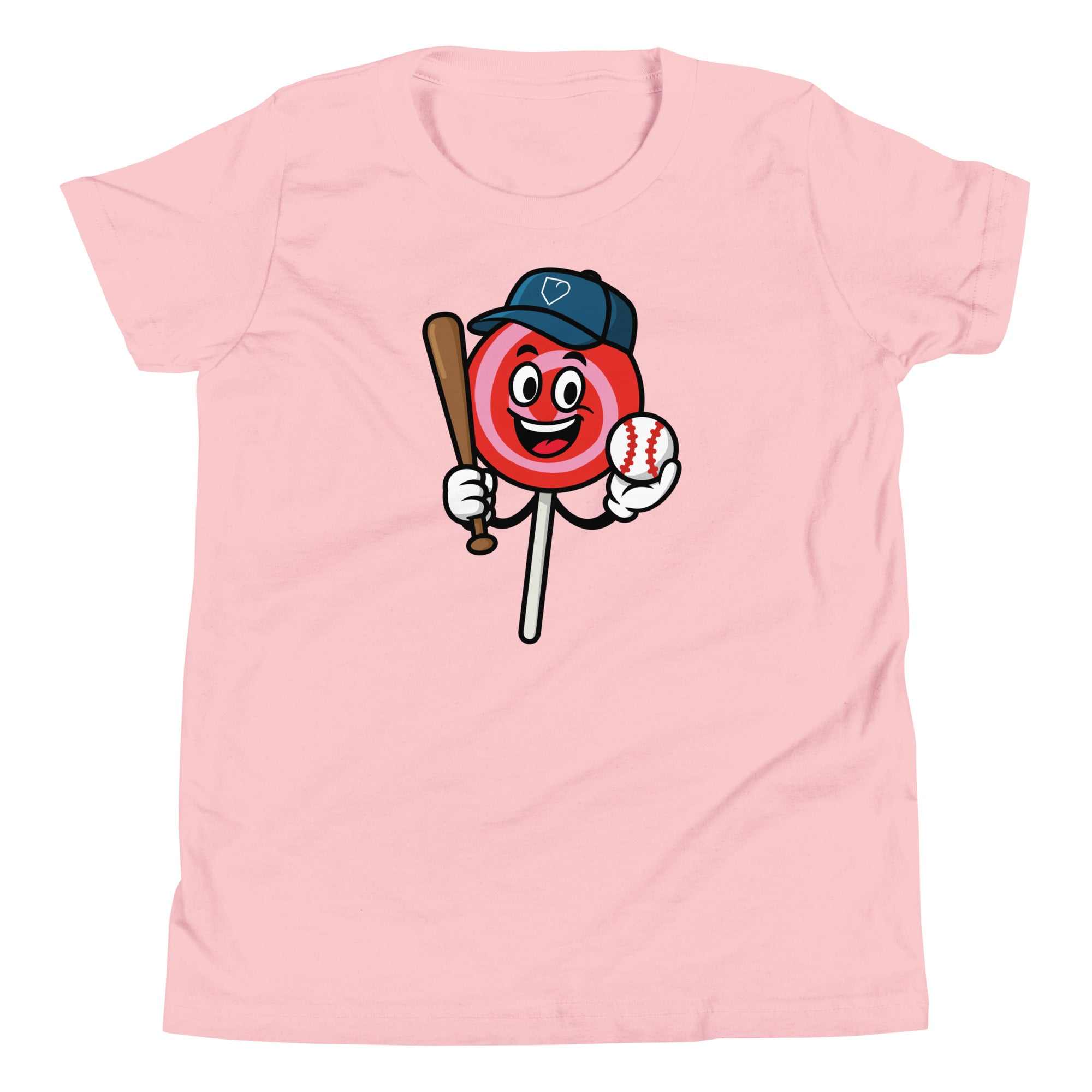 Youth Short Sleeve T-Shirt Lollipop Pink Front