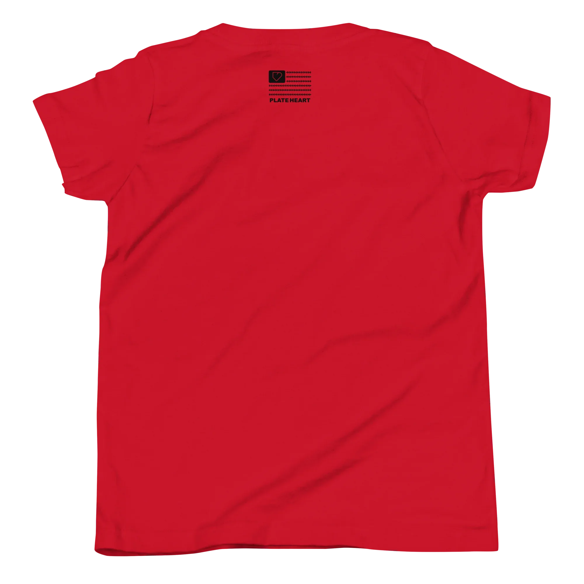 YOUTH SHORT SLEEVE T-SHIRT FRONT LOGO BLACK PLATEHEART - PlateHeart