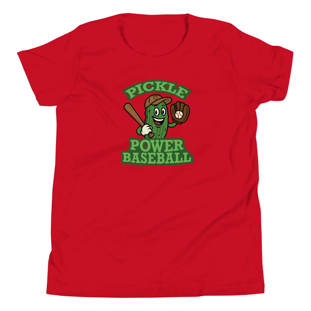 YOUTH PICKLE POWER BASEBALL SHIRT PLATEHEART - PlateHeart