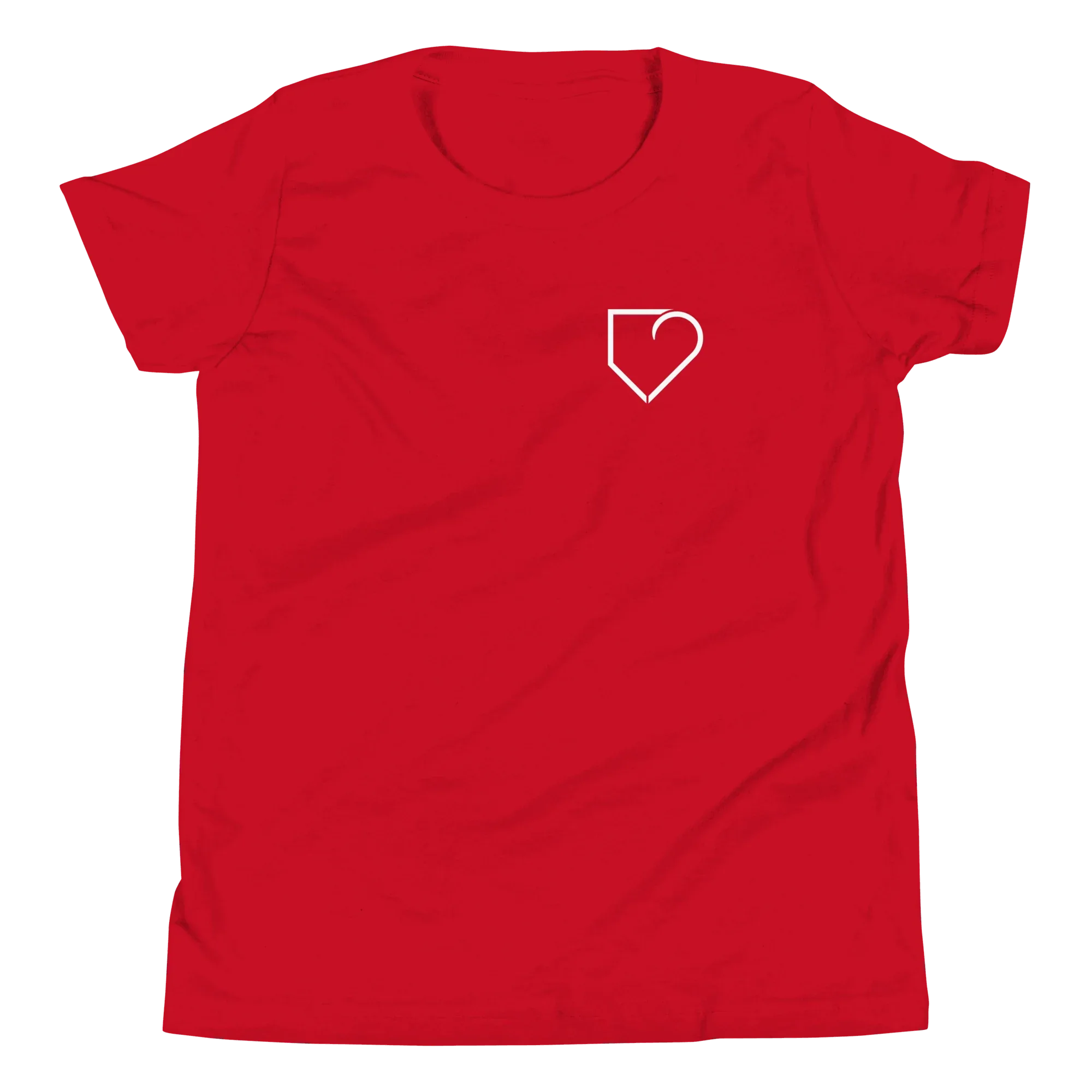 YOUTH SHORT SLEEVE WITH FRONT LOGO WHITE AND BACK PLATEHEART FLAG - PlateHeart