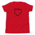 YOUTH SHORT SLEEVE T-SHIRT FRONT LOGO BLACK PLATEHEART - PlateHeart