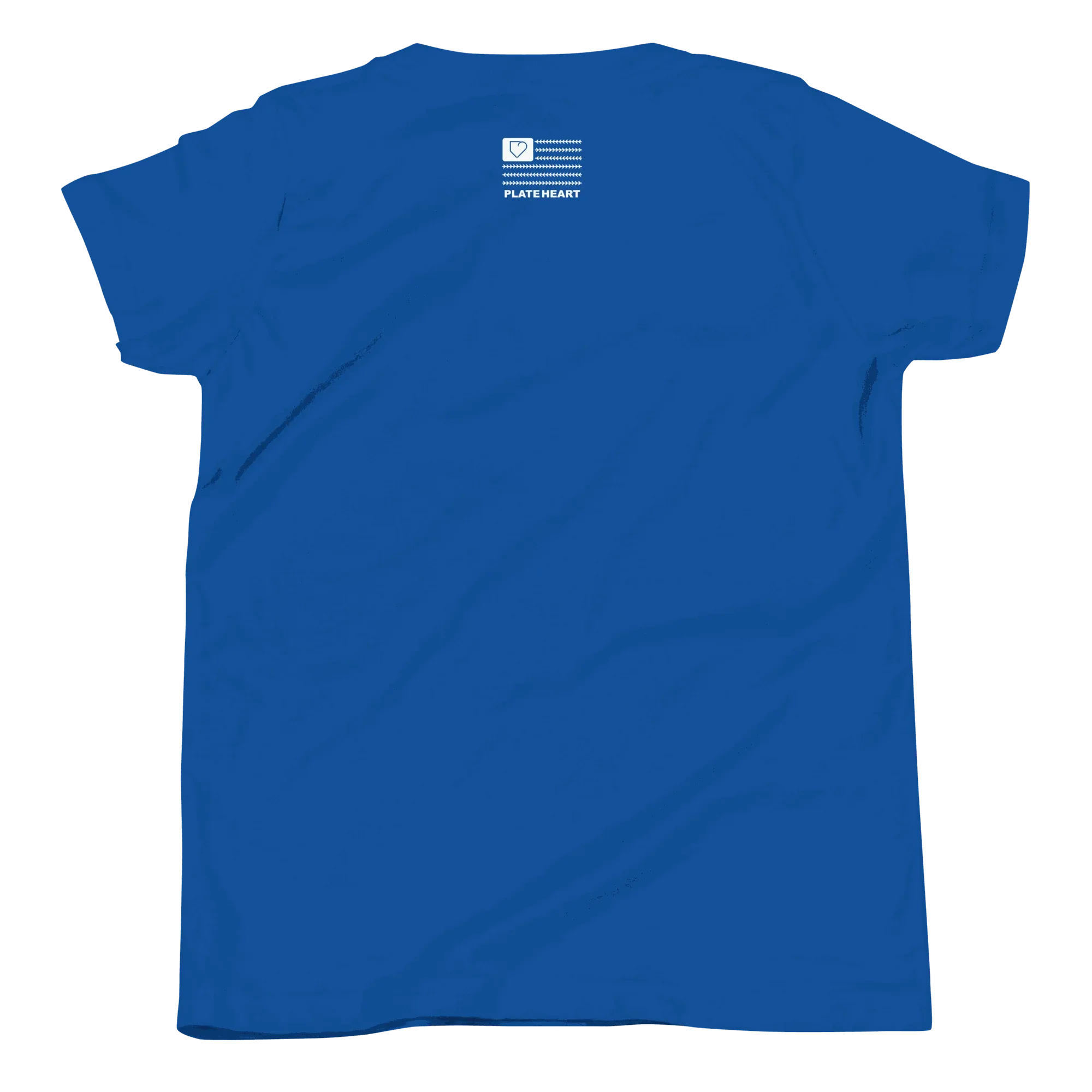 YOUTH SHORT SLEEVE T-SHIRT FRONT LOGO WHITE PLATEHEART - PlateHeart