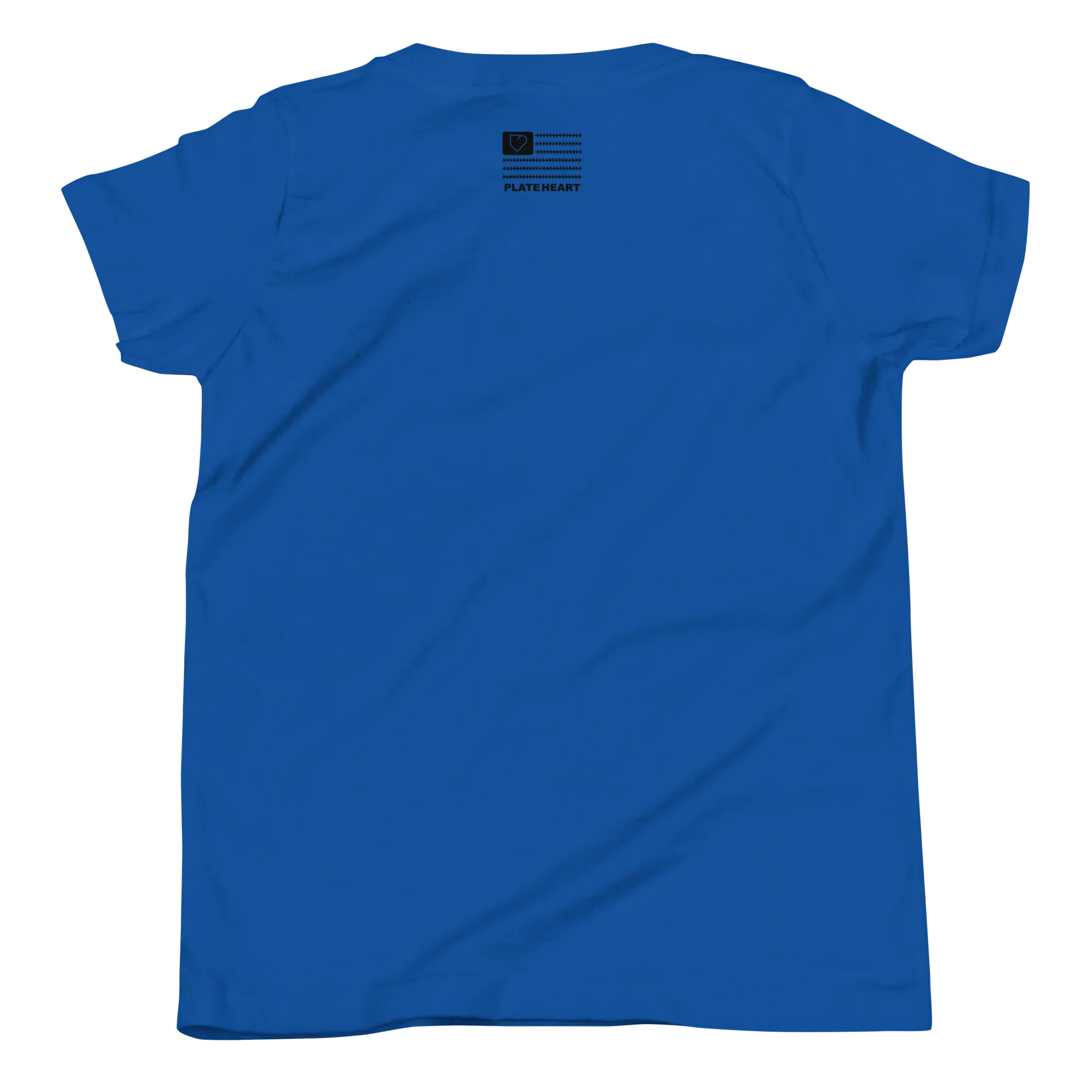 YOUTH SHORT SLEEVE T-SHIRT FRONT LOGO BLACK PLATEHEART - PlateHeart