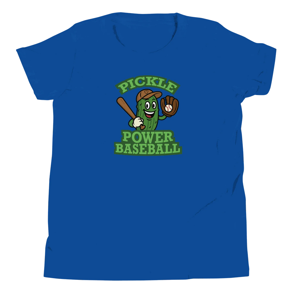 YOUTH PICKLE POWER BASEBALL SHIRT PLATEHEART - PlateHeart