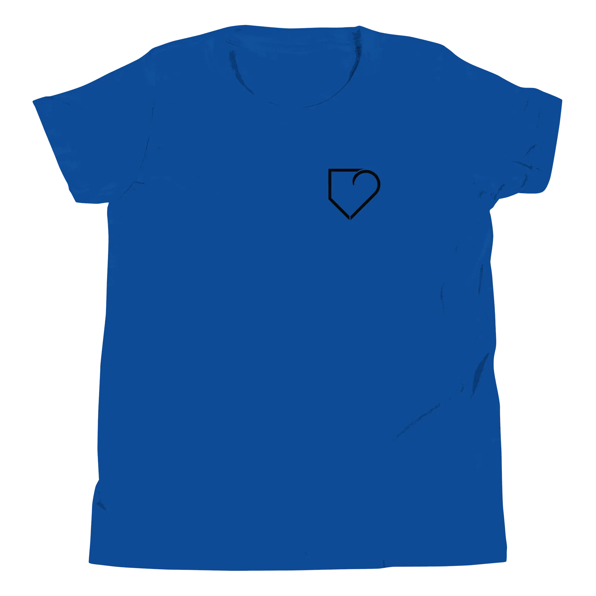 YOUTH SHORT SLEEVE T-SHIRT FRONT LOGO BLACK AND BACK PLATEHEART FLAG - PlateHeart