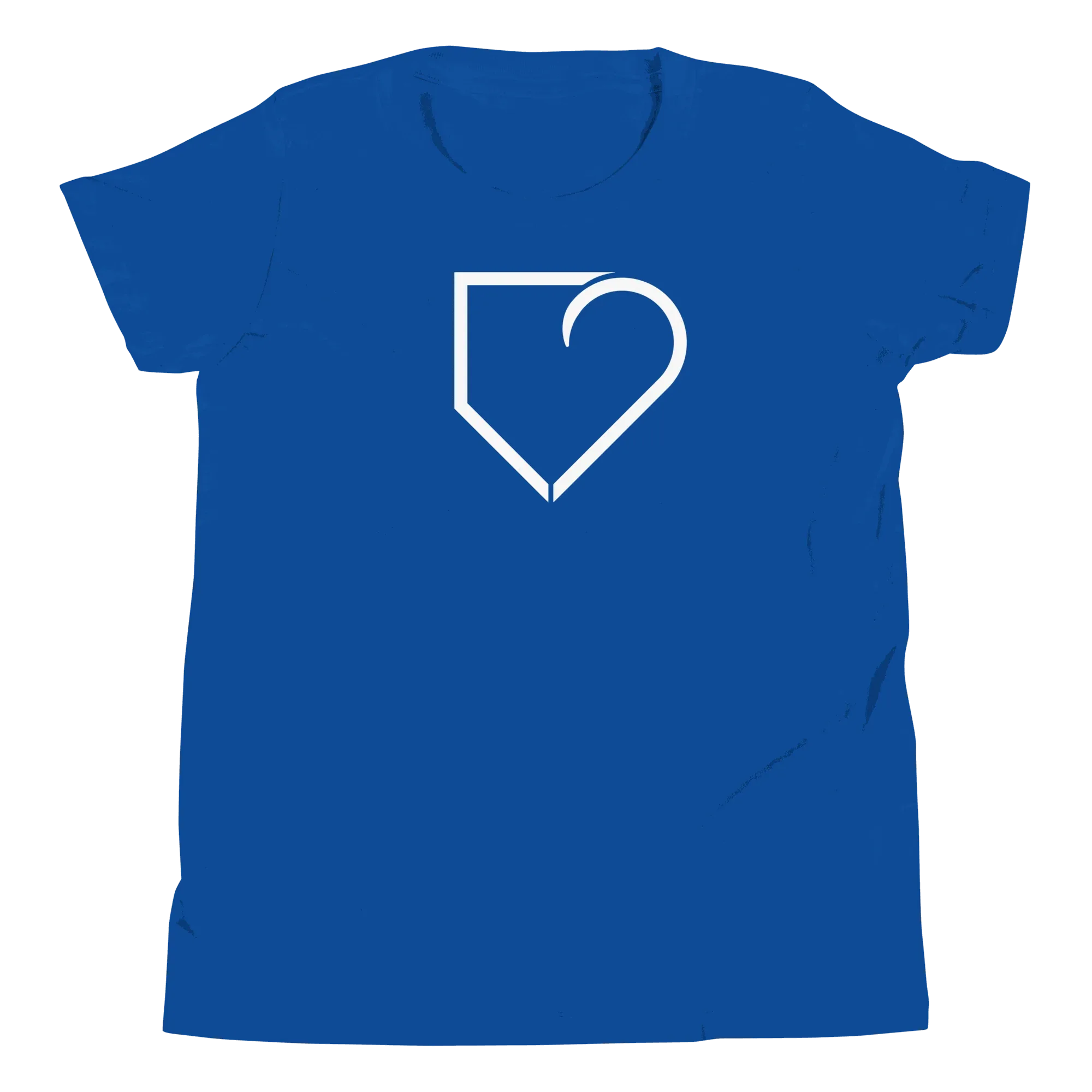 YOUTH SHORT SLEEVE T-SHIRT FRONT LOGO WHITE PLATEHEART - PlateHeart