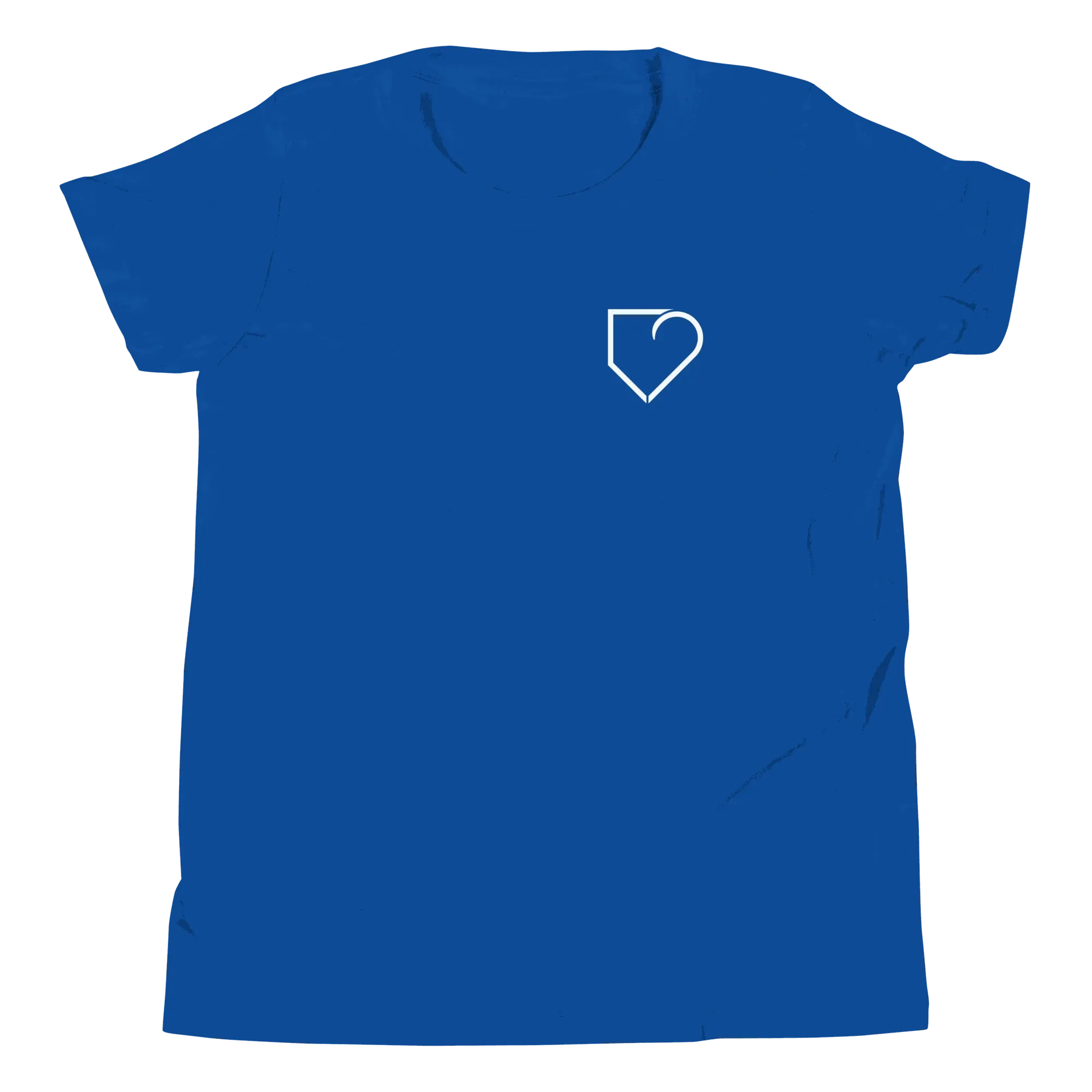 YOUTH SHORT SLEEVE WITH FRONT LOGO WHITE AND BACK PLATEHEART FLAG - PlateHeart