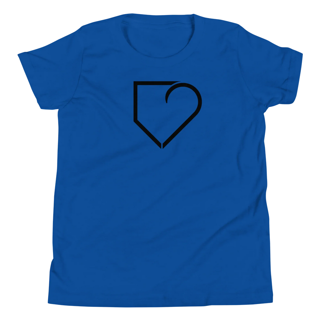 YOUTH SHORT SLEEVE T-SHIRT FRONT LOGO BLACK PLATEHEART - PlateHeart