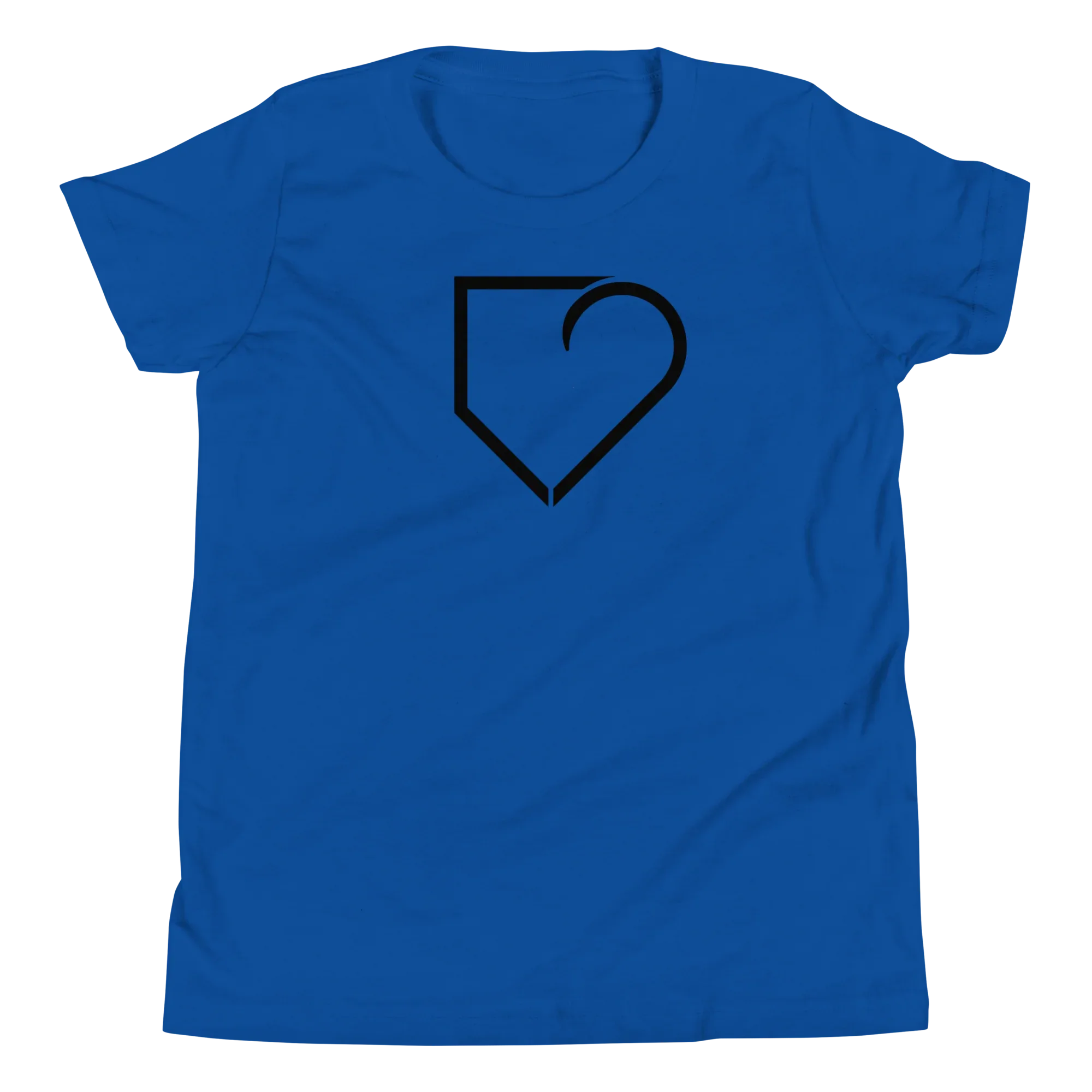 YOUTH SHORT SLEEVE T-SHIRT FRONT LOGO BLACK PLATEHEART - PlateHeart