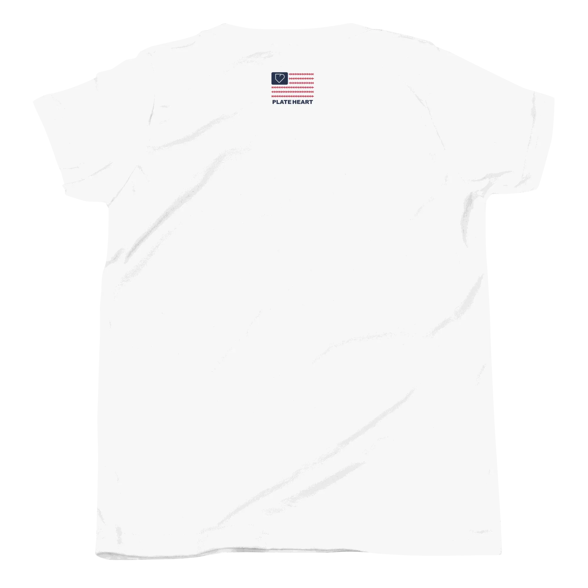 YOUTH SHORT SLEEVE T-SHIRT FRONT LOGO BLUE AND RED PLATEHEART - PlateHeart