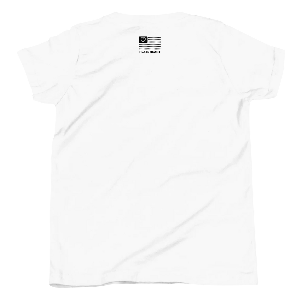 YOUTH SHORT SLEEVE T-SHIRT FRONT LOGO BLACK PLATEHEART - PlateHeart