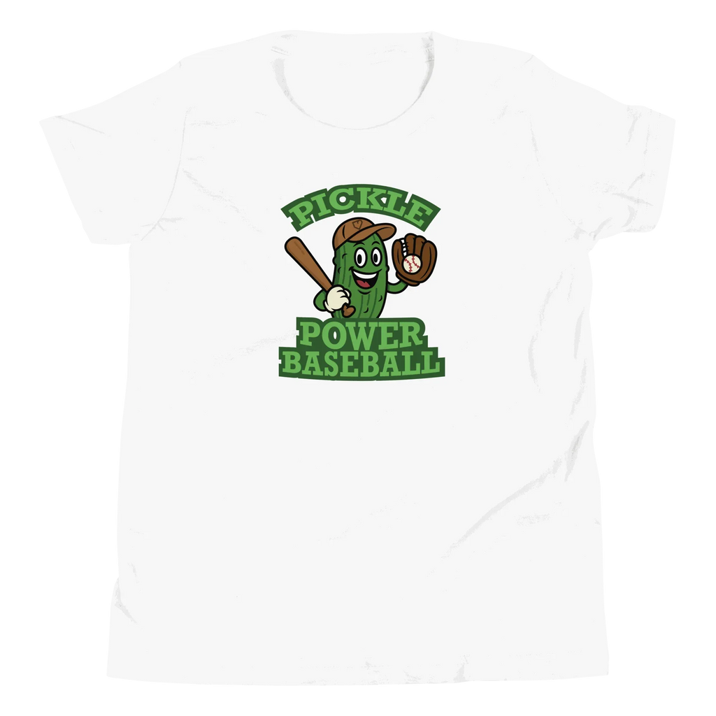 YOUTH PICKLE POWER BASEBALL SHIRT PLATEHEART - PlateHeart